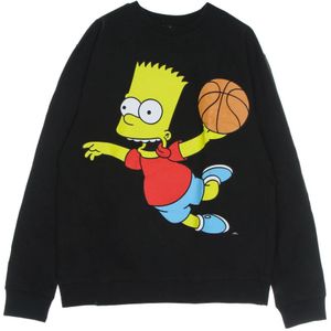 Market, Truien, Heren, Zwart, S, Katoen, The Simpsons Crewneck Sweatshirt Zwart