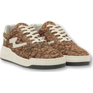 Via Vai, Schoenen, Dames, Bruin, 38 EU, Leopard Print Retro Sneakers