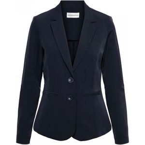 &Co Woman, Donkerblauwe Ongevoerde Blazer Phileine Blauw, Dames, Maat:S