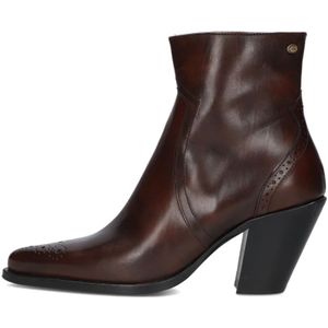 Fred De La Bretoniere, Schoenen, Dames, Bruin, 39 EU, Leer, Klassieke Blaire Enkellaars