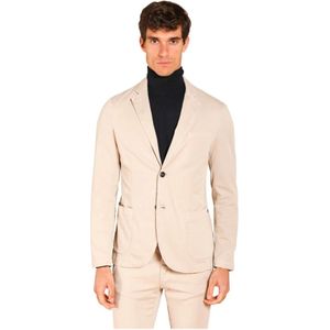 Mason's, Jassen, Heren, Beige, XL, Katoen, Da Vinci blazer in gabardine regular fit