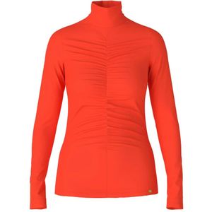 Marc Cain, Verticale Naad Coltrui T-Shirt Rood, Dames, Maat:S