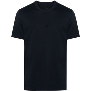 Givenchy, Geborduurd Slim Fit T-Shirt Blauw, Heren, Maat:XL