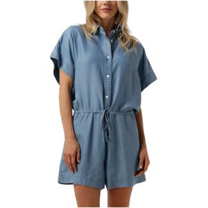 Catwalk Junkie, Jumpsuits & Playsuits, Dames, Blauw, L, Blauw Jumpsuit Playsuit Vrouwen