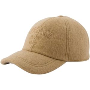 Versace, Accessoires, Heren, Beige, 59 CM, Katoen, Katoen Beige Baseball Cap Wol