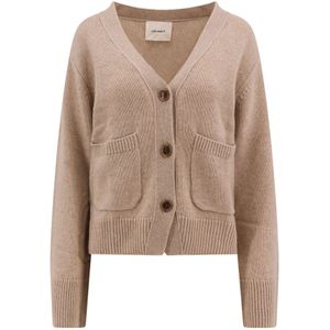 Lisa Yang, Truien, Dames, Beige, XS, Kasjmier, Cashmere V-Hals Vest