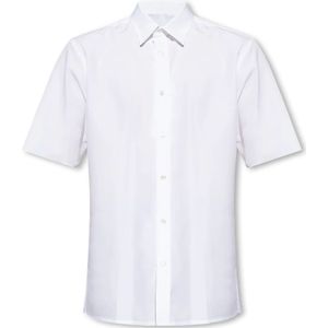 Maison Margiela, Overhemden, Heren, Wit, 2Xs, Katoen, Short Sleeve Shirts