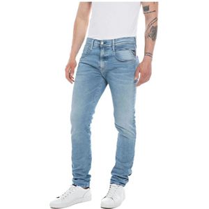 Replay, Jeans, Heren, Blauw, W33 L34, Slim-Fit Jeans voor Heren - Stijlvol en Comfortabel