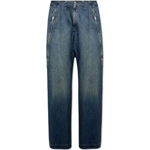 MM6 Maison Margiela, Jeans, Heren, Blauw, S, Jeans met rechte pijpen