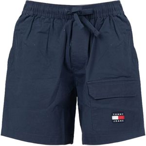 Tommy Hilfiger, Korte broeken, Heren, Blauw, M, Eenvoudige stijl shorts met verstelbare tailleband