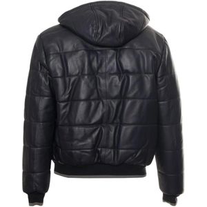 Harmont & Blaine, Jassen, Heren, Blauw, L, Leren Jack Gewatteerde Bomber