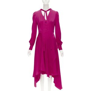 Alexander McQueen Pre-owned, Pre-owned, Dames, Roze, S, Tweed, Pre-owned Silk dresses