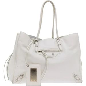 Balenciaga Vintage, Tweedehands leren handtassen Wit, Dames, Maat:ONE Size