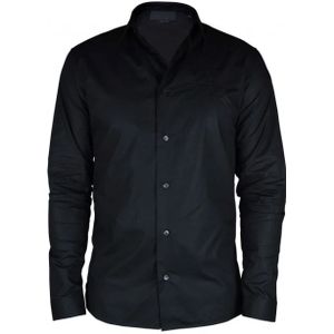 Philipp Plein, Zwart Shirt met Geborduurd Schedel Zwart, Heren, Maat:L