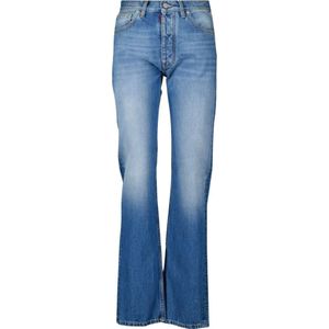 Maison Margiela, Jeans, Dames, Blauw, W27, Denim, Boot-Cut Jeans in Gewassen Blauw