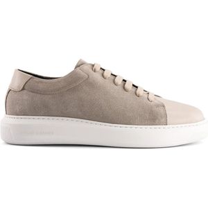 National Standard, Schoenen, Heren, Beige, 44 EU, Suède, Handgemaakte Sand Suède Sneakers