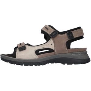 Waldläufer, Schoenen, Dames, Grijs, 37 1/2 EU, Leer, Wijde pasvorm nubuck leren sandaal - grijs