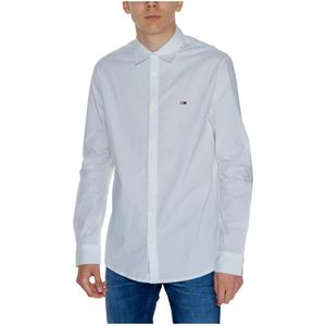 Tommy Hilfiger, Overhemden, Heren, Wit, M, Katoen, Witte Overhemd Lange Mouwen