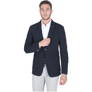 Calvin Klein, Blauwe Blazer voor Heren Blauw, Heren, Maat:S