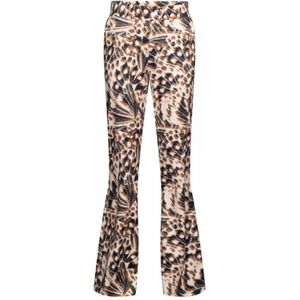 &Co Woman, Broeken, Dames, Veelkleurig, M, Polyester, Butterfly Flared Broek Kaneel Multi