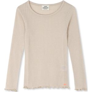 Mads Nørgaard, Pointella Troja Top T-Shirt Beige, Dames, Maat:3XL