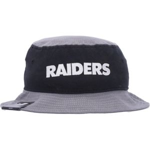 New Era, Accessoires, unisex, Zwart, S, Katoen, NFL Raiders Bucket Hat Zwart