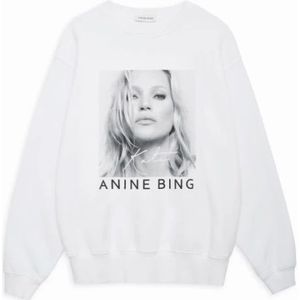 Anine Bing, Kate Moss Sweatshirt Ramona Wit, Dames, Maat:M