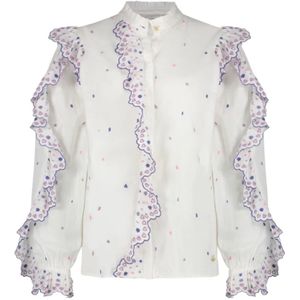 Fabienne Chapot, Blouse met volumineuze mouwen Wit, Dames, Maat:L