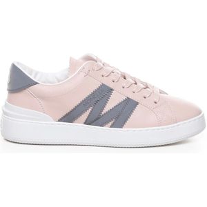 Moncler, Schoenen, Dames, Roze, 38 1/2 EU, Roze Lage Sneakers