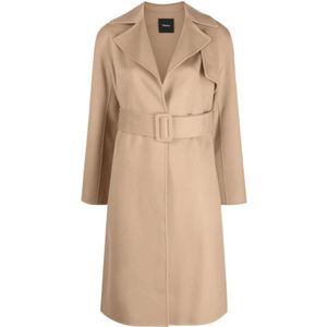 Theory, Bruine Wrap Trenchcoat Bruin, Dames, Maat:M