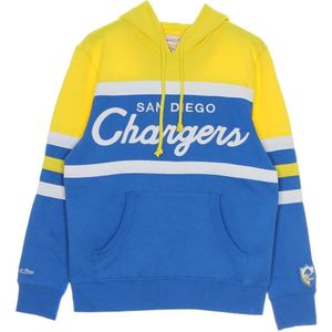 Mitchell & Ness, Sweatshirts & Hoodies, Heren, Blauw, S, Katoen, NFL Head Coach Hoody San Diego Chargers