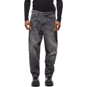 Young Poets, Jeans, Heren, Grijs, W36 L32, Katoen, Ripped Tapered Jeans met Ripped Details