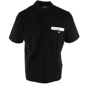 Palm Angels, Zwarte Katoenen Heren Polo Shirt Zwart, Heren, Maat:XL