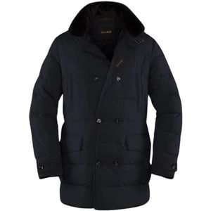 Moorer, Gewatteerde jas uit de Acqua-lijn Blauw, Heren, Maat:XL
