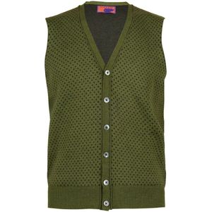 Gallo, Truien, Heren, Veelkleurig, XL, Wol, Groene Lelie Wollen Vest