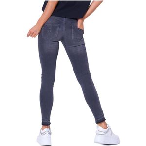 Patrizia Pepe, Jeans, Dames, Grijs, W25, Denim, Grijze Skinny Jeggings Hoge Taille