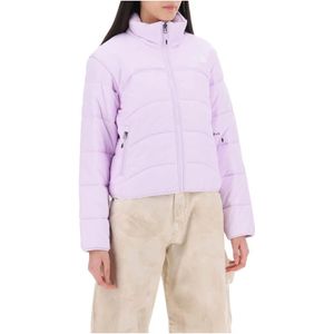The North Face, Jassen, Dames, Paars, L, Polyester, Ripstop Korte Puffer Jas