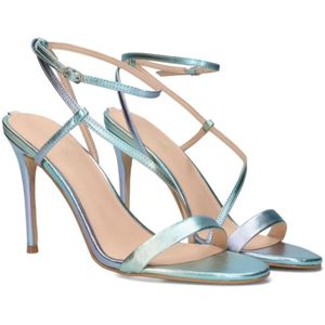 Guess, Schoenen, Dames, Groen, 40 EU, Leer, Turquoise Metallic Sandaal Kadera