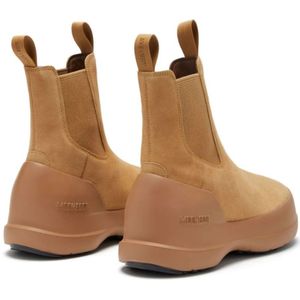 Moon Boot, Schoenen, Dames, Beige, 39 EU, Suède, Beige Suède Instaplaarzen