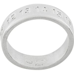 Maison Margiela, Accessoires, Heren, Grijs, M, Minimalistische Zilveren Ring