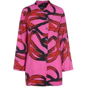 Bitte Kai Rand, Blouses & Shirts, Dames, Roze, L, Grafisch Print Oriëntaals Geïnspireerd Overhemd