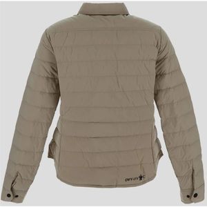 Moncler, Jassen, Dames, Beige, S, Nylon, Nylonjas in Rozes-stijl