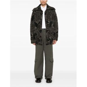 Dries Van Noten, Truien, Heren, Bruin, M, Wol, Multicolor Alpaca Wolmix Vest