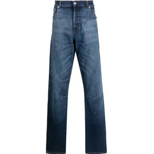 Heron Preston, Jeans, Heren, Blauw, W34, Katoen, Blauwe Ex-Ray Straight-Leg Jeans