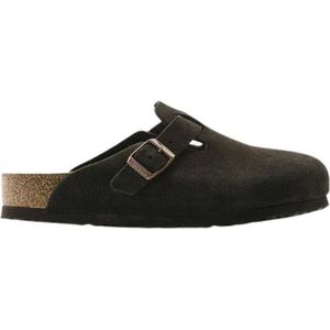 Birkenstock, Schoenen, Heren, Bruin, 45 EU, Leer, Sandalen Boston Soft Footbed