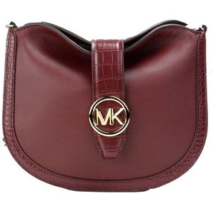 Michael Kors, Tassen, Dames, Bruin, ONE Size, Leer, Kersenleer Opvouwbare Crossbody Tas