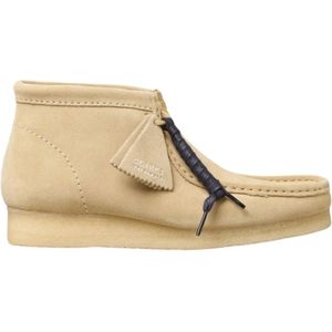 Clarks, Schoenen, Heren, Beige, 42 EU, Leer, Tijdloze Wallabee Mocassin