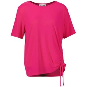 Joseph Ribkoff, Tops, Dames, Roze, M, Roze T-shirt met Plooien