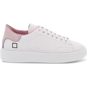 D.a.t.e., Sneakers voor vrouwen in leer, lak Wit, Dames, Maat:39 EU