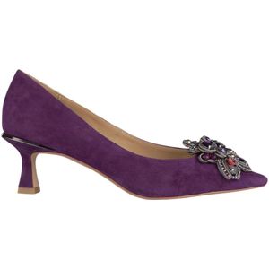 Alma EN Pena, Leren pumps met puntige neus Paars, Dames, Maat:40 EU